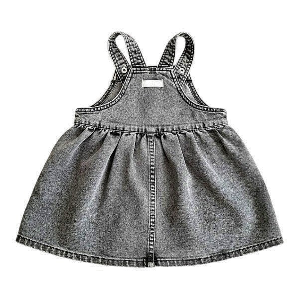 Vestido Manga Corta Mezclilla Gris Marca Hym 6 M Estado Casi tiki