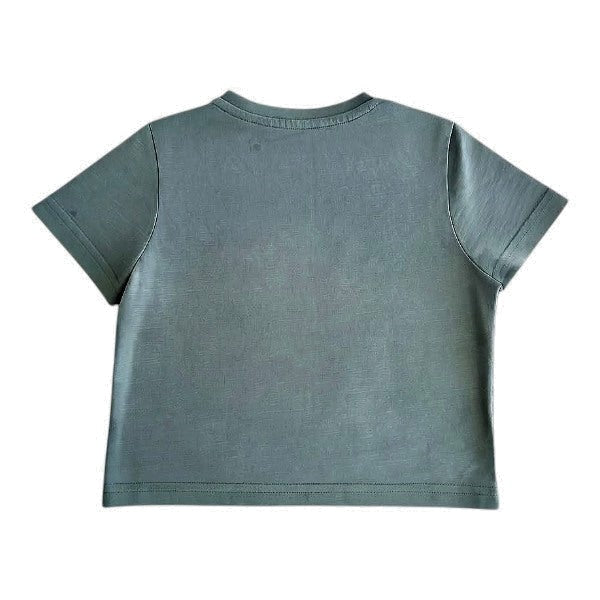 Polera manga corta Algodón Verde Marca Yamp! 18 M Estado Casi tiki