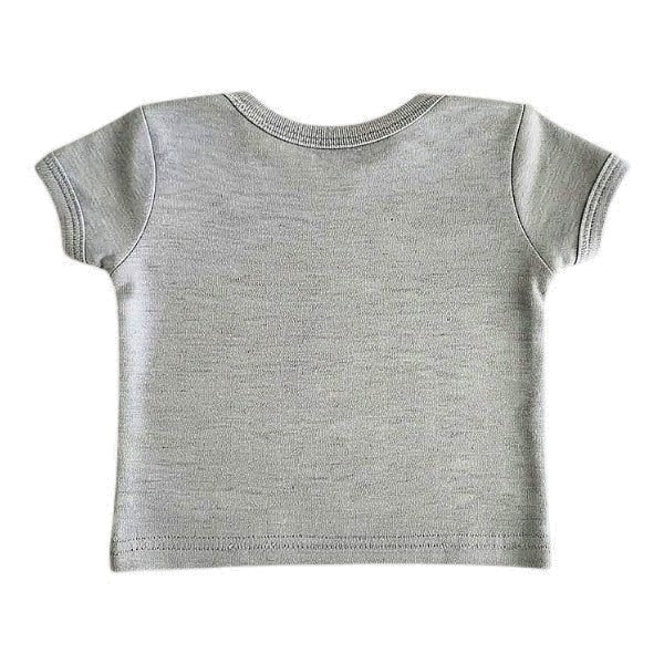 Polera manga corta Algodón Gris Marca Otra 0-3 M Estado Casi tiki