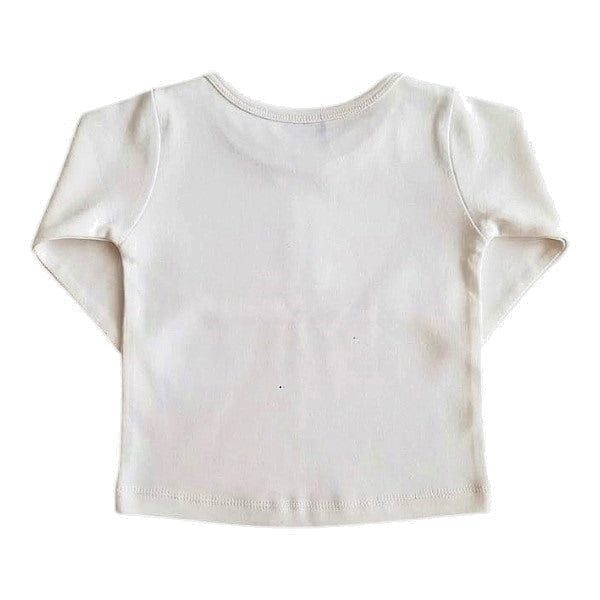 Polera manga larga Algodón Crema Marca Carter's 0-3 M Estado Casi tiki