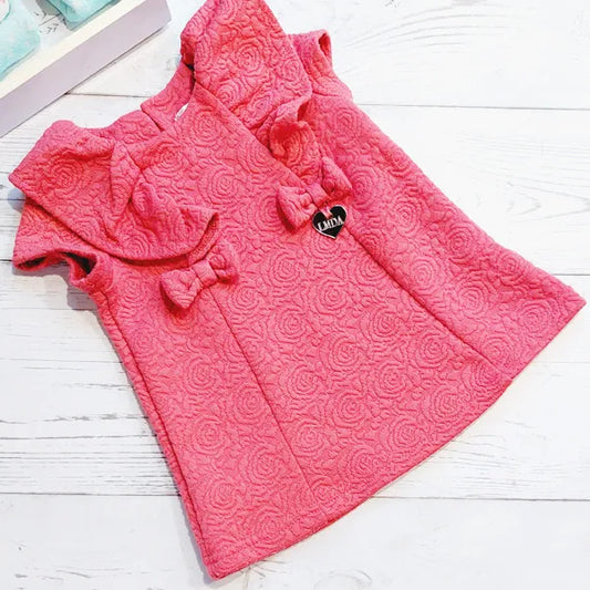 Vestido algodón color coral grueso manga princesa 3 meses Marca Limonada Estado Tiki taka