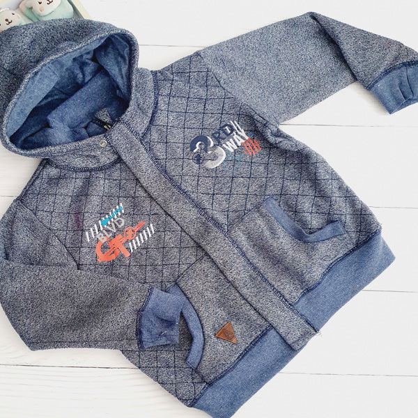 Polerón algodón azul con diseño 6 años Marca Otra Estado Casi tiki