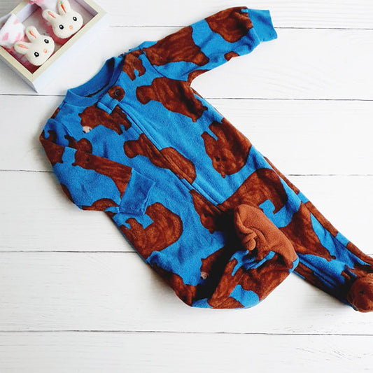 Osito micropolar azul con osos talla 6 M Marca Carter's Estado Casi tiki