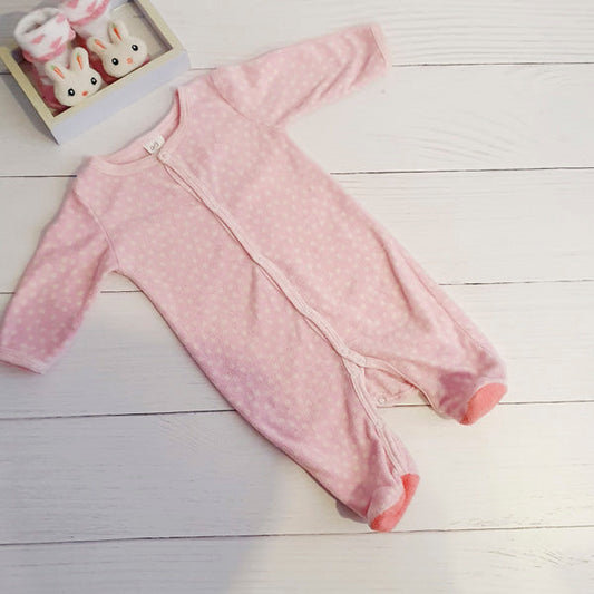 Osito micropolar rosado c/lunares talla 0-3 M Marca Otra Estado Casi tiki