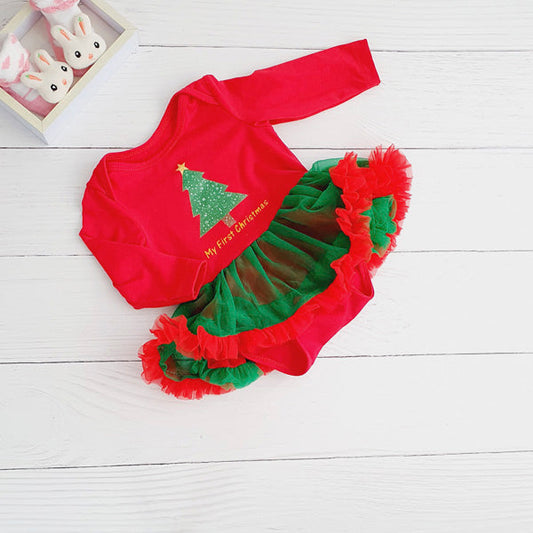 Vestido tipo body rojo navidad 0-3 meses Marca Otra Estado Tiki taka