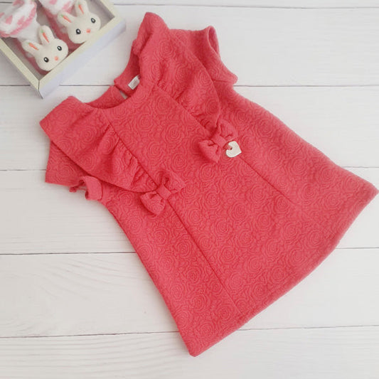 Vestido algodón grueso color coral 12 meses Marca Limonada Estado Casi tiki