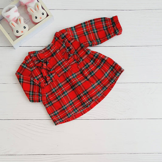 Blusa franela roja cuadrillé3 meses Marca Carter's Estado Tiki taka