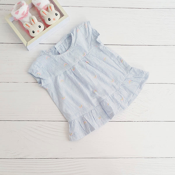 Vestido Tela Rayas Marca Variadas 0-3 M Estado Casi tiki sku 40414