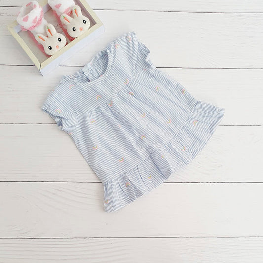 Vestido Tela Rayas Marca Variadas 0-3 M Estado Casi tiki sku 40414