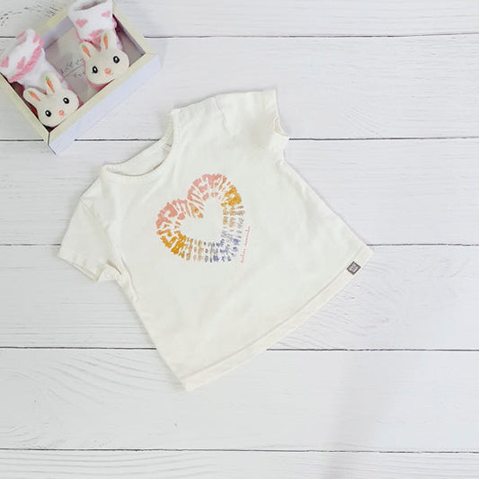 Polera Algodón  Crema Marca Pillin 6 M Estado Tiki taka