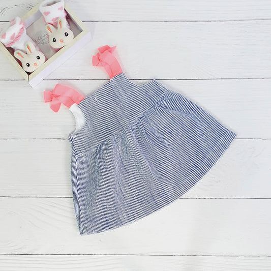 Vestido Tela Rayas Marca Zara 3-6 M Estado Tiki taka
