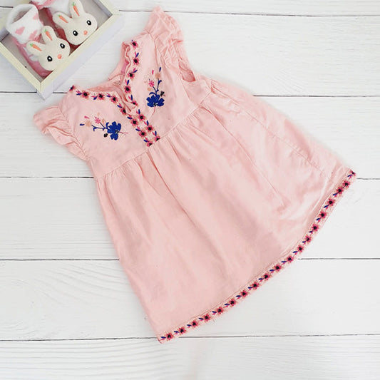Vestido Tela Rosa Marca Boulevard 12 M Estado Casi tiki