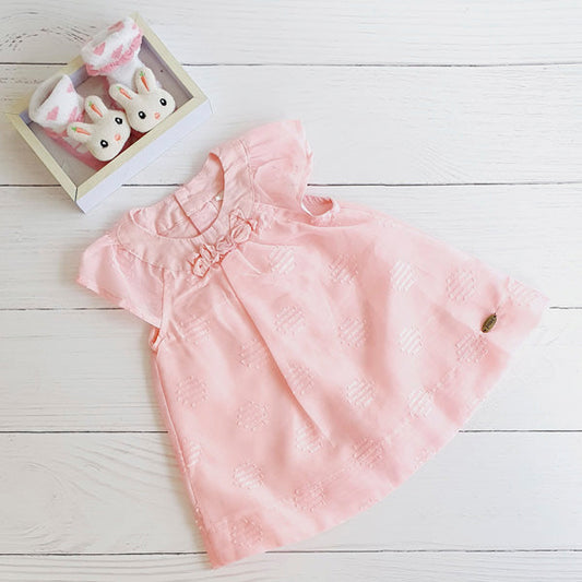 Vestido Tela Rosa Marca Otra 3-6 M Estado Tiki taka