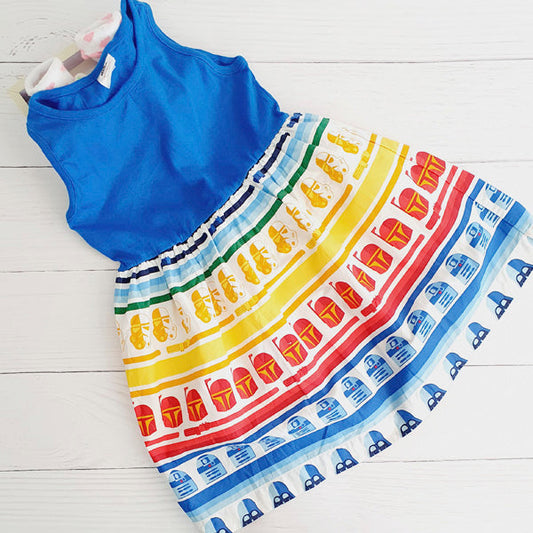 Vestido Algodón Multicolor Marca Hanna Andersson 5 A Estado Tiki taka