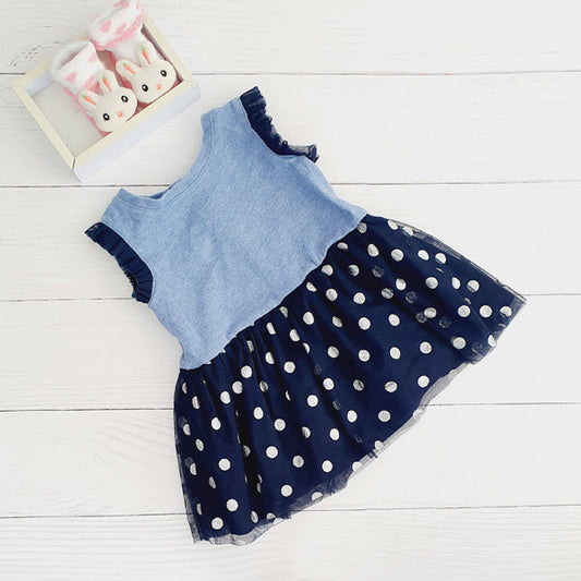 Vestido Algodón Azul Marca Gap 12-18 M Estado Casi tiki
