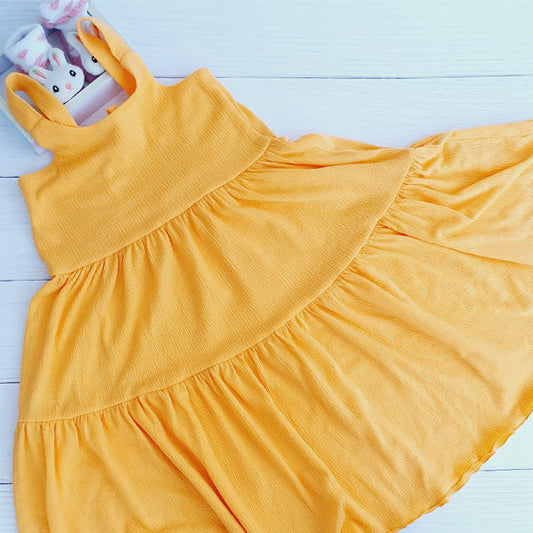 Vestido Algodón Naranja Marca Tribu 6 A Estado Casi tiki