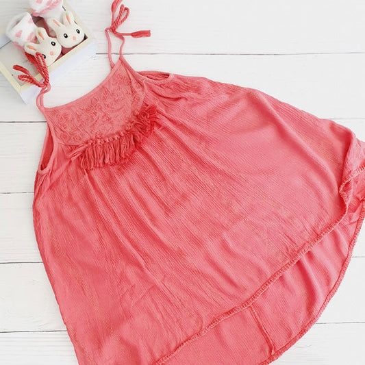 Vestido Tela Coral Marca Yamp! 4 A Estado Casi tiki