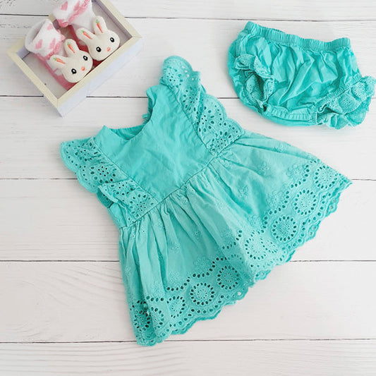 Vestido Tela Turquesa Marca Limonada 6 M Estado Tiki taka
