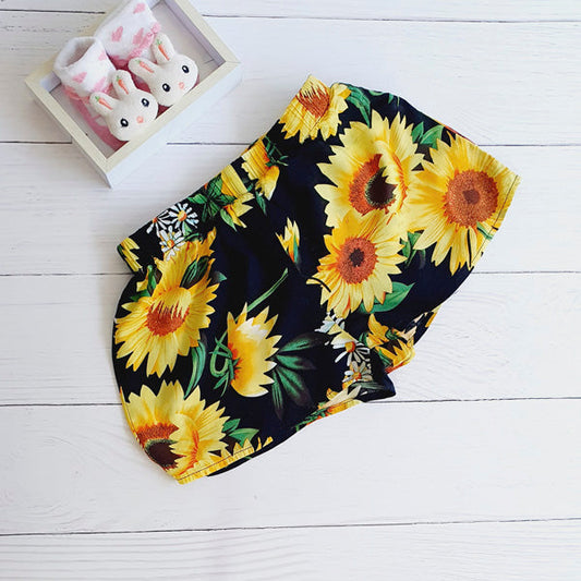 Short Tela Flores Marca Shein 7 A Estado Casi tiki