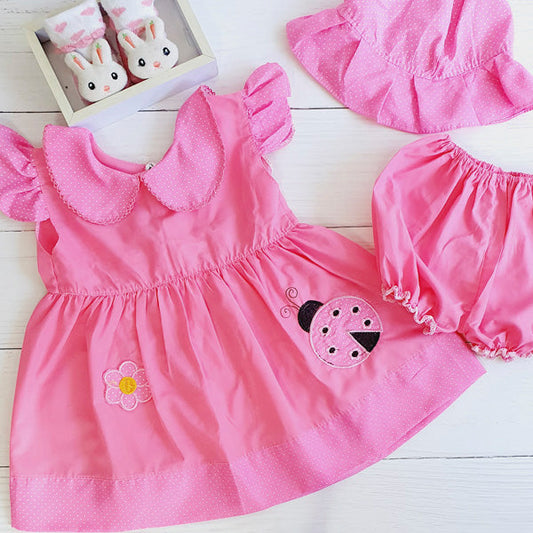 Vestido Tela Rosa Marca Otra 12 M Estado Tiki taka