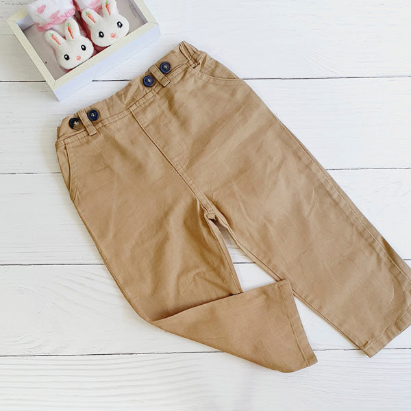 Pantalón Tela Beige Marca Otra 2 A Estado Tiki taka