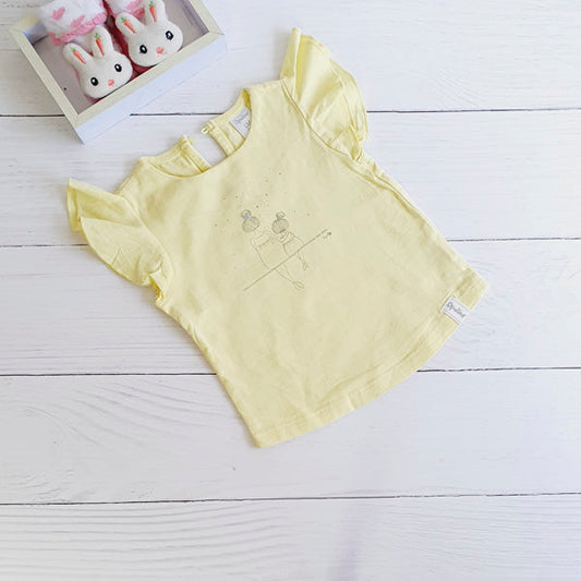 Polera Algodón Amarillo Marca Opaline 6 M Estado Tiki taka