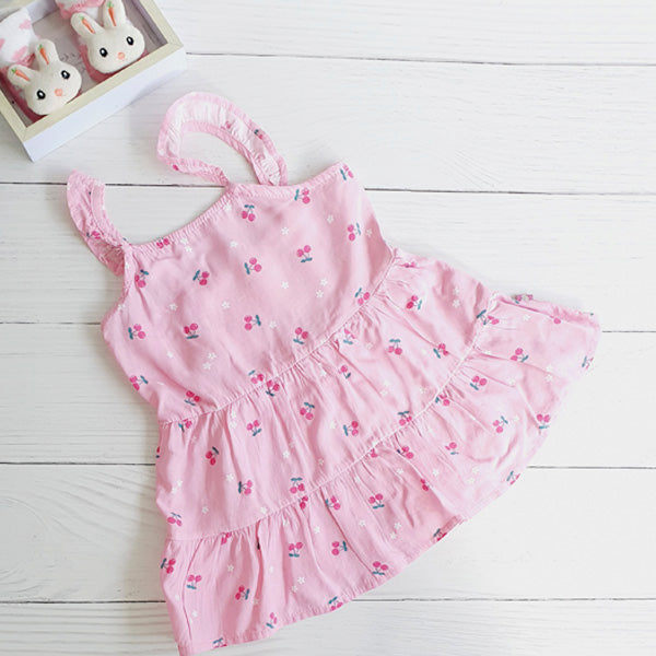 Vestido Algodón Frutas Marca Baby by little topsis 12 M Estado Tiki taka
