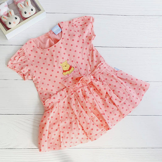 Vestido Algodón Lunares Marca Disney 6-9 M Estado Tiki taka