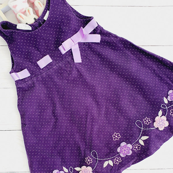 Vestido Algodón Morado Marca Otra 4 A Estado Casi tiki