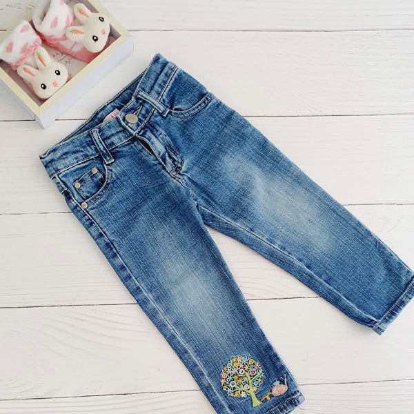 Jeans Mezclilla Azul Marca Otra 9-12 M Estado Tiki taka