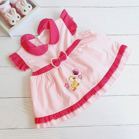 Vestido Tela Rosa Marca Otra 0-3 M Estado Casi tiki