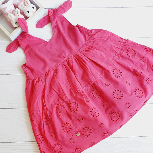 Vestido Algodón Fucsia Marca Limonada 24 m Estado Casi tiki