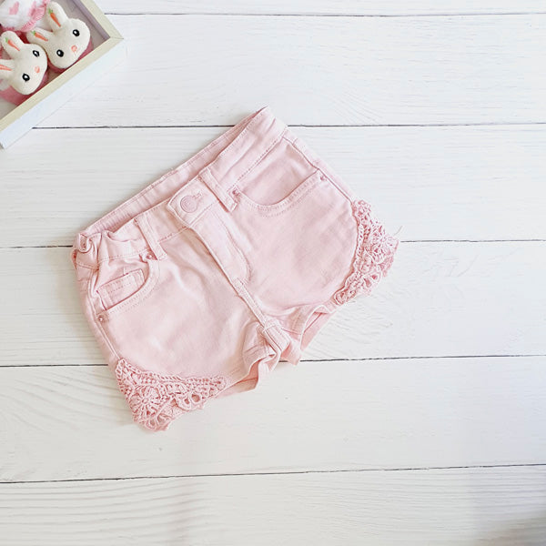 Short Mezclilla Rosa Marca Yamp! 4 A Estado Casi tiki