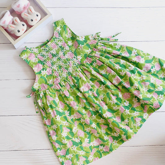 Vestido Algodón Flores Marca Otra 24 m Estado Tiki taka