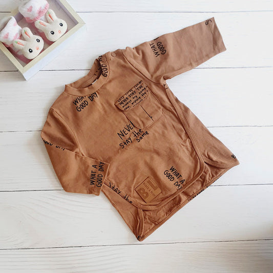 Polera Algodón Café Marca Black and blue 3 M Estado Tiki taka