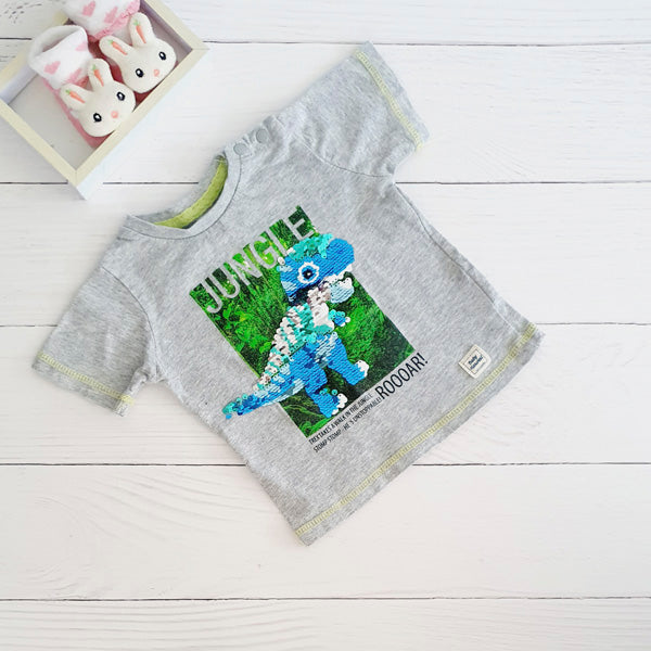 Polera Algodón Diseños Marca Baby harvest 9-12 M Estado Tiki taka