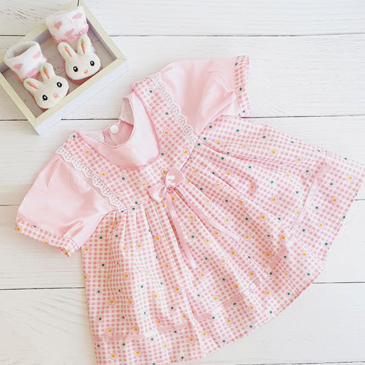 Vestido Tela Rosa Marca Otra 0-3 M Estado Tiki taka