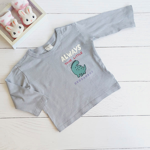 Polera Algodón Gris Marca Hym 3-6 M Estado Tiki taka
