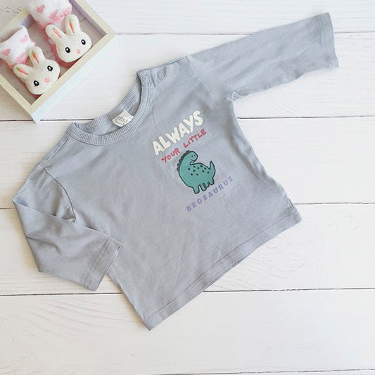 Polera Algodón Gris Marca Hym 3-6 M Estado Tiki taka