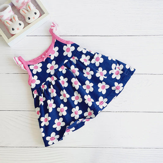 Vestido Algodón Flores Marca Gerber 0-3 M Estado Tiki taka