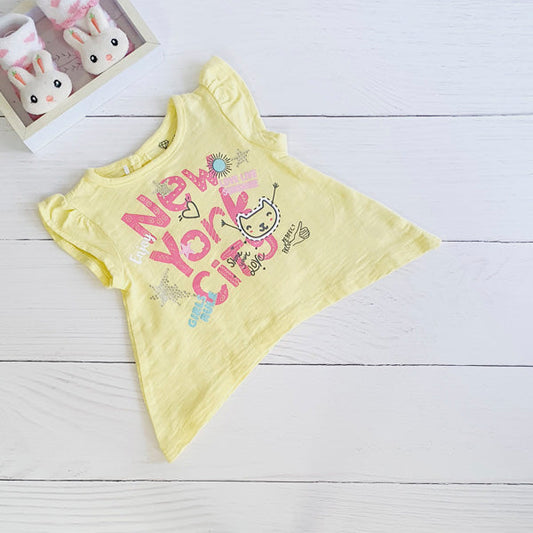 Polera Algodón Amarillo Marca Otra 3-6 M Estado Tiki taka