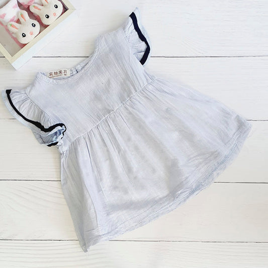 Vestido Tela Celeste Marca Otra 3-6 M Estado Casi tiki