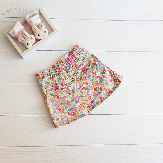 Falda Algodón Flores Marca The Children's Place 12 M Estado Casi tiki