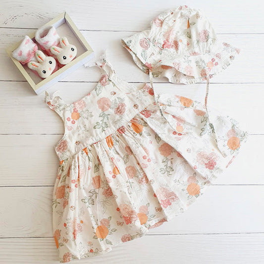 Vestido Algodón Diseños Marca Hym 9-12 M Estado Tiki taka
