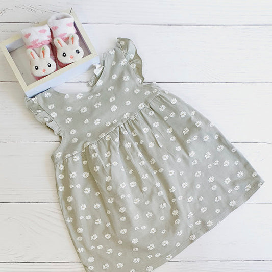 Vestido Algodón Diseños Marca Hym 9-12 M Estado Casi tiki