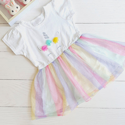 Vestido Algodón Multicolor Marca Otra 12-18 M Estado Casi tiki