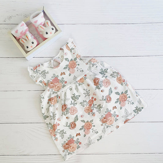 Vestido Algodón Diseños Marca Hym 3-6 M Estado Tiki taka