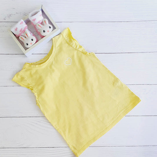 Polera Algodón Amarillo Marca Otra 5 A Estado Tiki taka