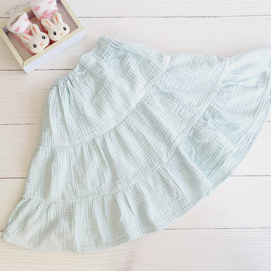 Falda Algodón Celeste Marca Otra 6 A Estado Tiki taka