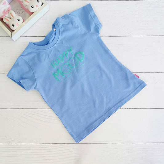 Polera Algodón Azul Marca Ficcus 2 A Estado Tiki taka